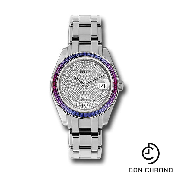 Rolex White Gold Datejust Pearlmaster 39 Watch 48 Blue To Fuchsia Pi DonChrono