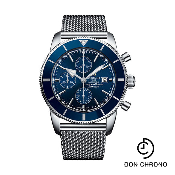 Breitling Superocean Heritage Chronograph 46 Watch - Steel - Gun Blue Dial - Steel Bracelet - A13312161C1A1
