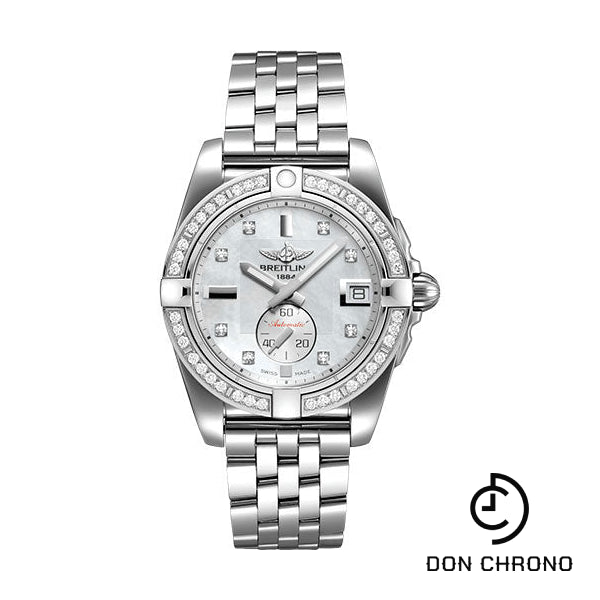 Breitling Galactic 36 Automatic Watch - Steel - Pearl Diamond Dial - Steel Bracelet - A37330531A1A1