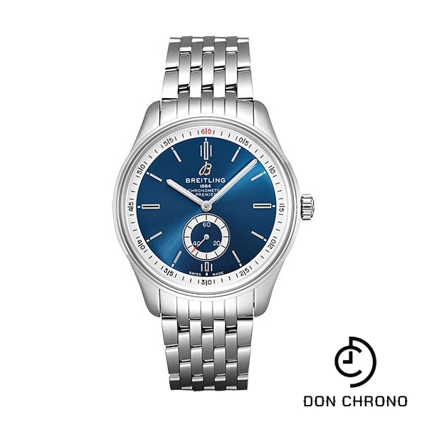 Breitling Premier Automatic Watch - 40mm Steel Case - Blue Dial - Steel Bracelet - A37340351C1A1