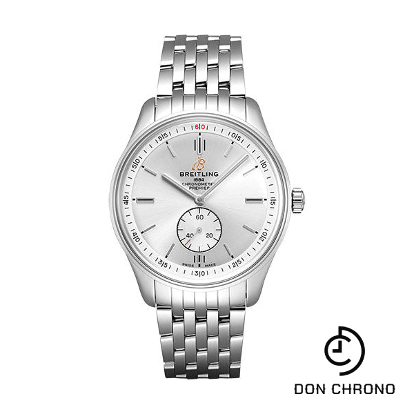 Breitling Premier Automatic Watch - 40mm Steel Case - Silver Dial - Steel Bracelet - A37340351G1A1