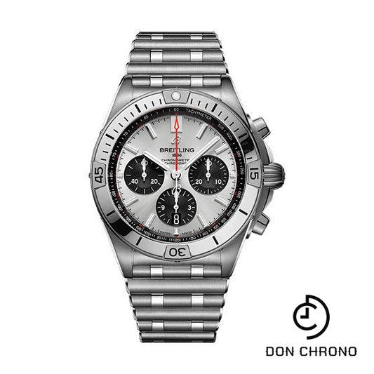 Breitling Chronomat B01 42 Watch - Stainless Steel - Silver Dial - Metal Bracelet - AB0134101G1A1
