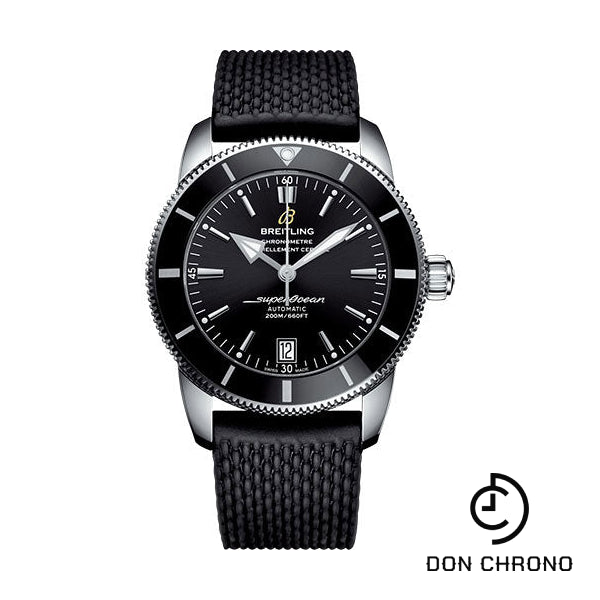 Breitling Superocean Heritage II B20 Automatic 42 Watch - Steel Case - Volcano Black Dial - Black Rubber Aero Classic Strap - AB2010121B1S1
