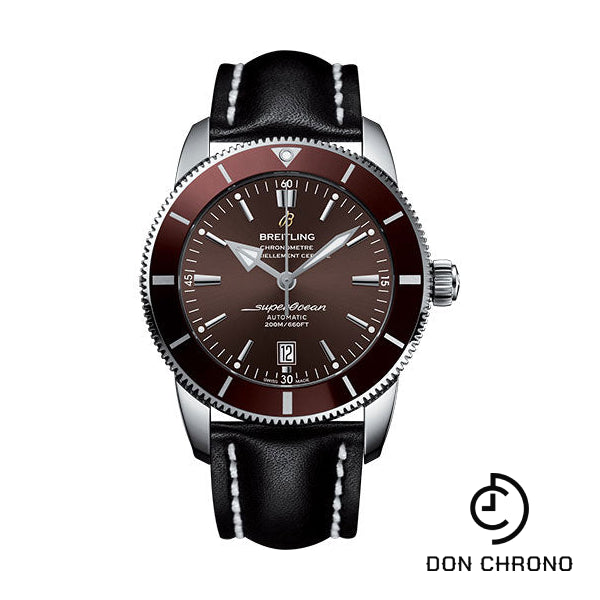 Breitling Superocean Heritage II 46 Watch - Steel Case - Copperhead Bronze Dial - Black Leather Strap - AB202033/Q618/442X/A20D.1