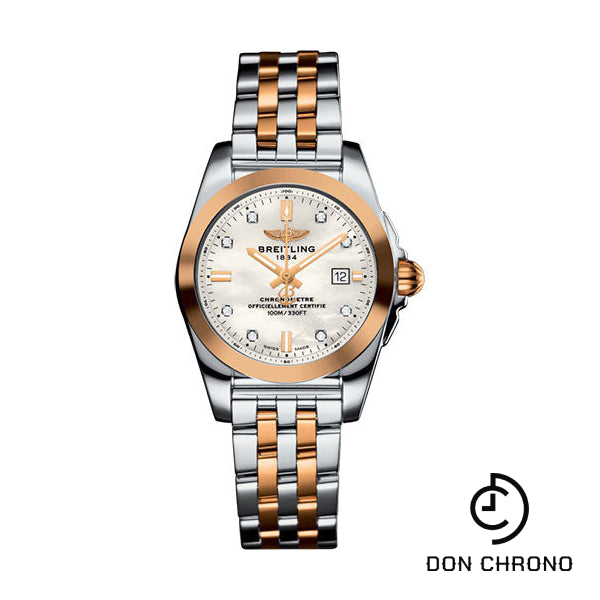 Breitling Galactic 29 Sleek Watch - Steel & rose Gold - Pearl Diamond Dial - Steel And Rose Gold Bracelet - C7234812/A792/791C