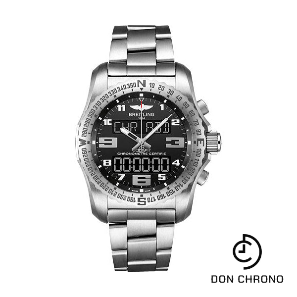 Breitling Cockpit B50 Watch - Titanium - Volcano Black Dial - Titanium Bracelet - EB5010221B1E1