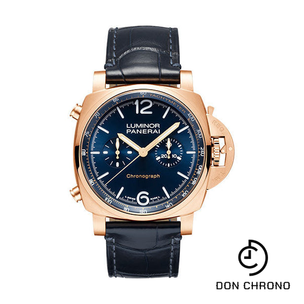 Panerai Luminor Chrono Goldtech™ Blu Notte - 44mm Polished Goldtech Case - Blue Sun-Brushed Dial - PAM01111