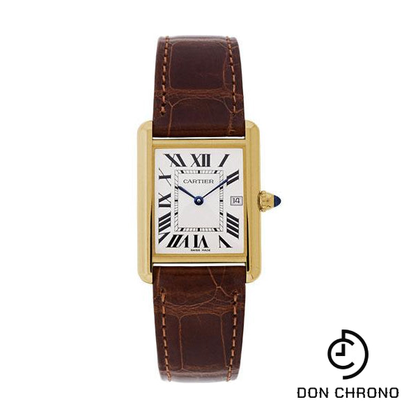 Cartier Tank Louis Cartier Watch - Large Yellow Gold Case - Alligator Strap - W1529756