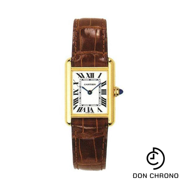 Cartier Tank Louis Cartier Watch - Small Yellow Gold Case - Alligator Strap - W1529856