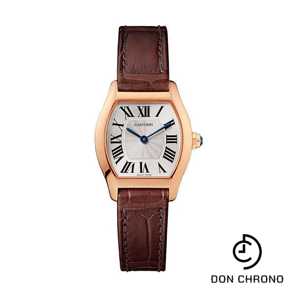 Cartier Tortue Watch - 30 mm Pink Gold Case - Brown Alligator Strap - W1556360