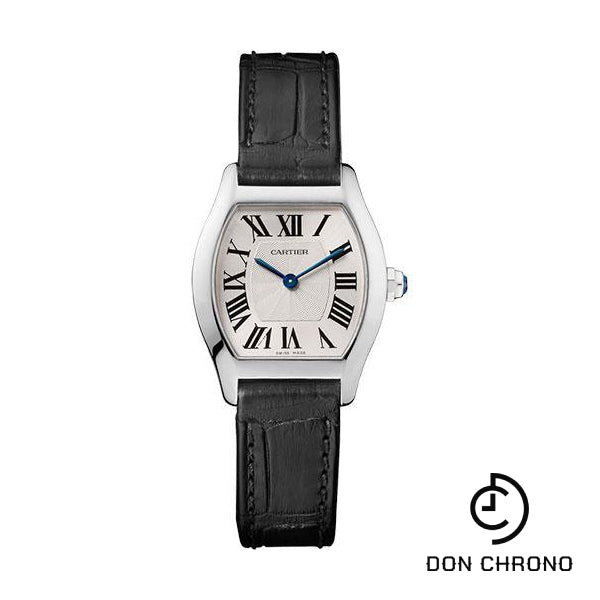 Cartier Tortue Watch - 30 mm White Gold Case - Black Alligator Strap - W1556361