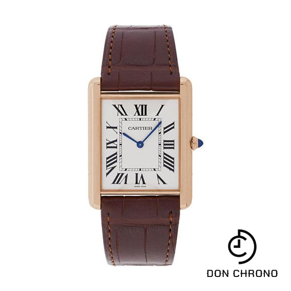 Cartier Tank Louis Cartier Watch - Extra large Pink Gold Case - Brown Alligator Strap - W1560017