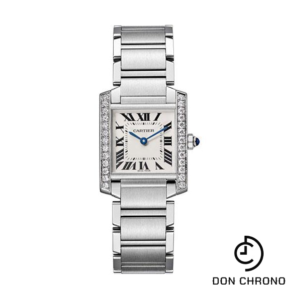 Cartier Tank Francaise Watch - 30 mm Steel Diamond Case - W4TA0009