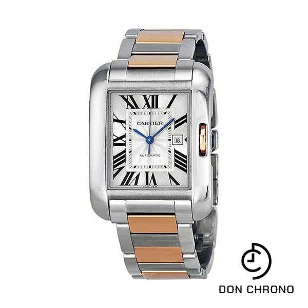 Cartier Tank Anglaise Watch - Medium Steel And Pink Gold Case - W5310037