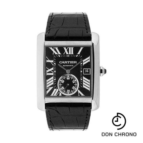 Cartier Tank MC Watch - 34.3 mm Steel Case - Black Dial - Black Alligator Strap - W5330004
