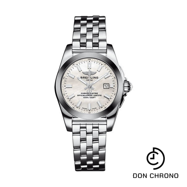 Breitling Galactic 29 Sleek Watch - Steel - Mother-Of-Pearl Dial - Steel Bracelet - W72348121A1A1