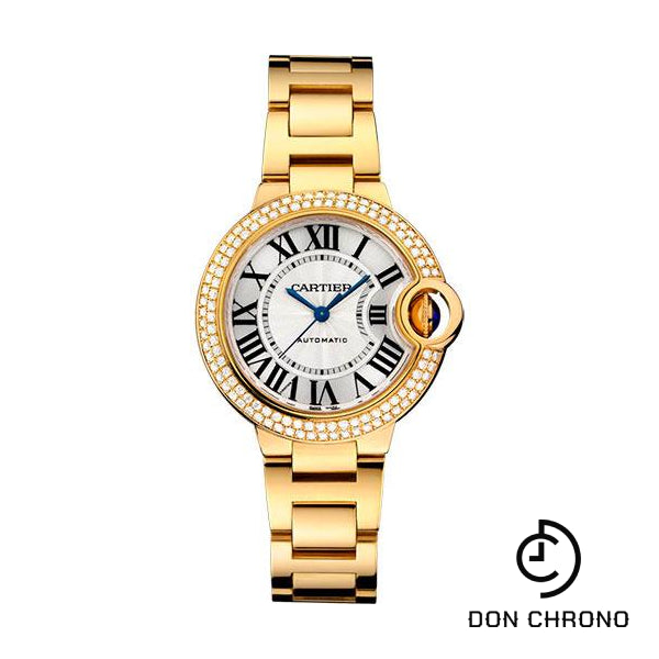 Cartier Ballon Bleu De Cartier Watch 33 mm Yellow Gold Diamond Case DonChrono