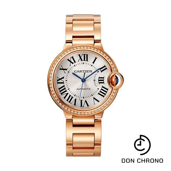 Cartier Ballon Bleu de Cartier Watch - 36 mm Pink Gold Case - Diamond Bezel - WJBB0037