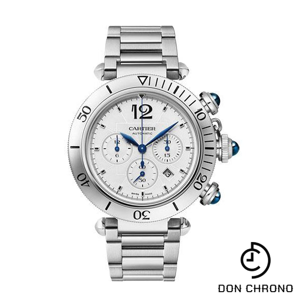 Cartier Pasha de Cartier Watch - 41 mm Steel Case - Silvered Dial - Bracelet - WSPA0018