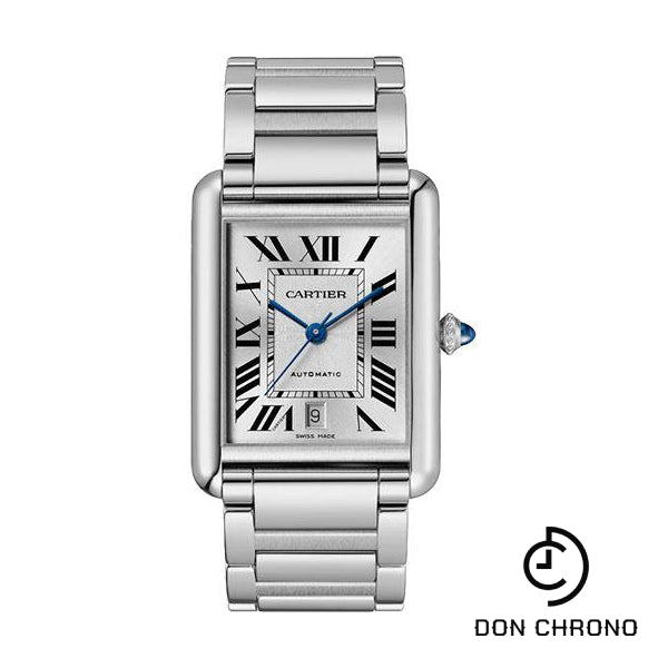 Cartier Tank Must Watch - 41 mm x 31 mm Steel Case - Silvered Dial - Bracelet - WSTA0053
