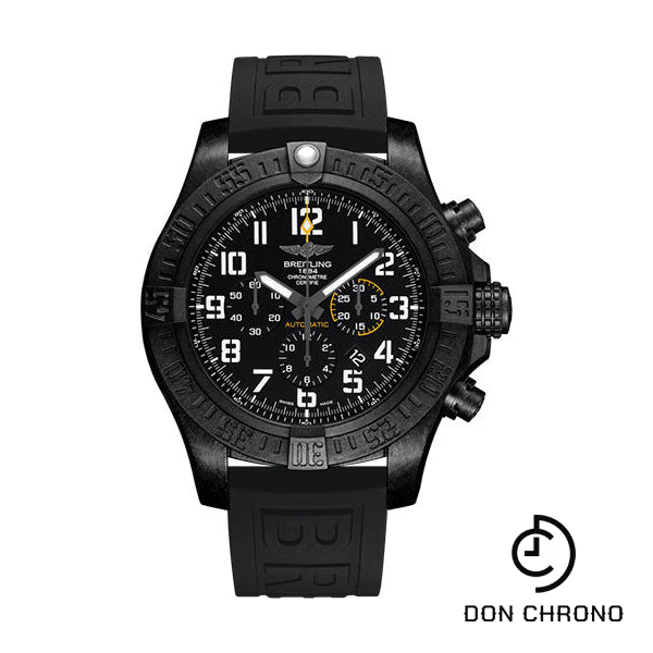 Breitling Avenger Hurricane 12h Watch - Breitlight - Volcano Black Dial - Black Diver Pro III Strap - Folding Buckle - XB0170E41B1S1