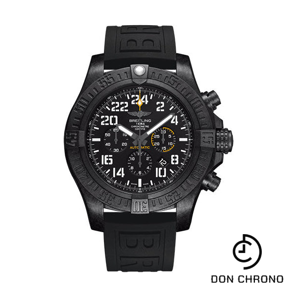 Breitling Avenger Hurricane Watch - Breitlight - Volcano Black Dial - Black Diver Pro III Strap - Folding Buckle - XB1210E41B1S1