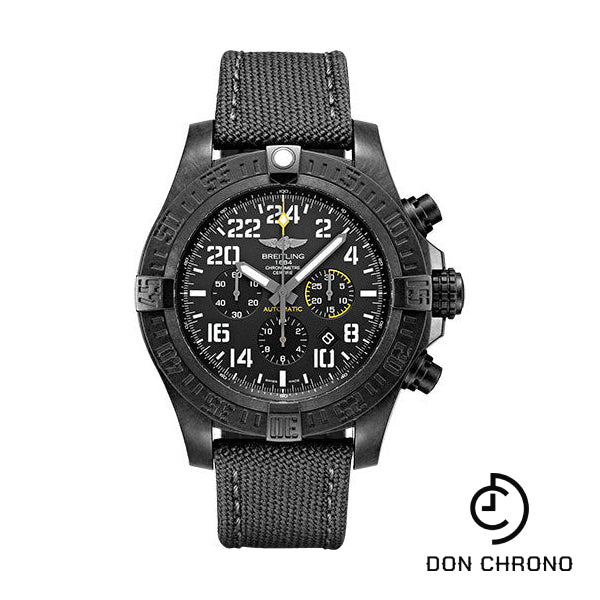 Breitling Avenger Hurricane Watch - Breitlight - Volcano Black Dial - Black Military Strap - Tang Buckle - XB1210E41B1W1