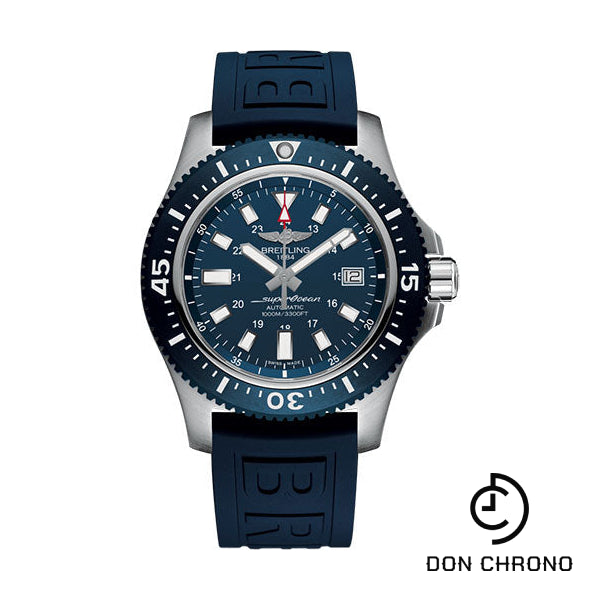 Breitling Superocean II 44 Watch - Steel - Mariner Blue Dial - Blue Ocean Racer II Strap - Tang Buckle - Y1739316/C959/158S/A20SS.1
