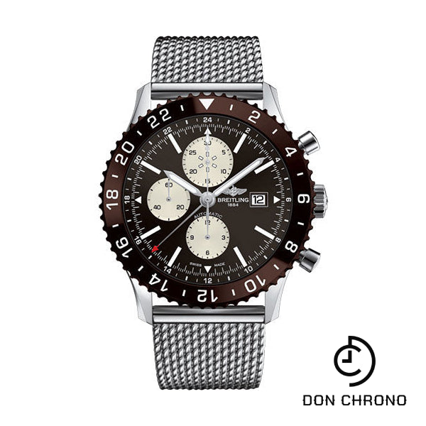 Breitling Chronoliner Watch - Steel - Bronze Dial - Steel Bracelet - Y2431033/Q621/152A