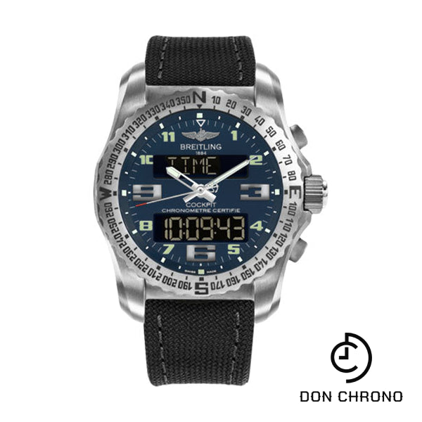 Breitling Cockpit B50 Watch - 46mm Titanium Case - Air Force Blue Dial - Anthracite Military Strap - EB501019/C904/100W/A20BASA.1