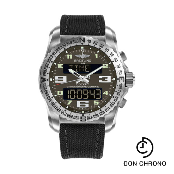 Breitling Cockpit B50 Watch - 46mm Titanium Case - Titanium Gray Dial - Anthracite Military Strap - EB5010B1/M532/100W/A20BASA.1