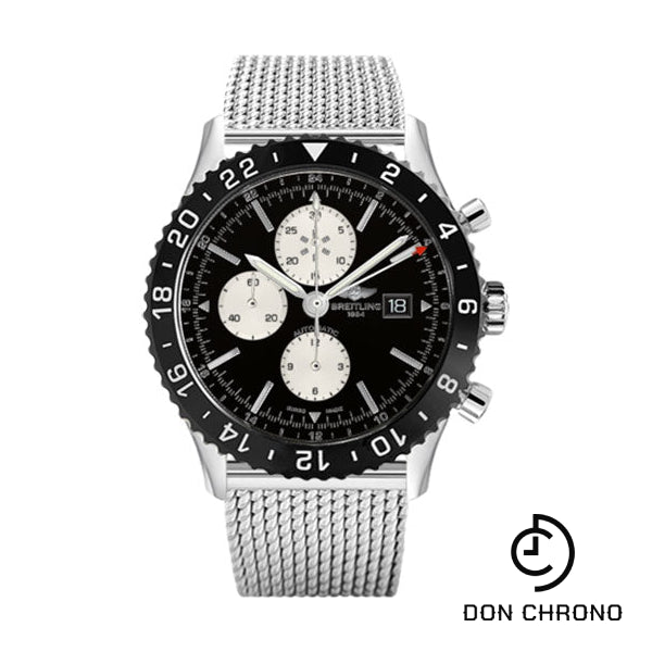 Breitling Chronoliner Watch - 46mm Steel Case - Black Dial - Steel Ocean Classic Bracelet - Y2431012/BE10/152A