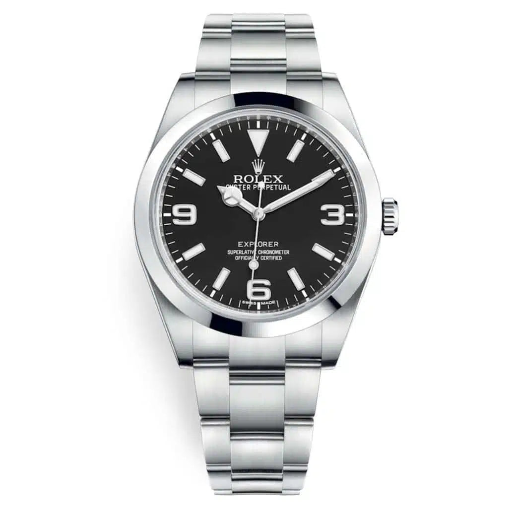 Rolex Stainless Steel Oyster Perpetual Explorer - Black Dial - Oyster Bracelet - 214270