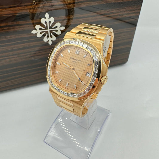 Patek Philippe 5723/1R-001 Limited Edition Asprey Nautilus with Baguette Diamond Dial and Bezel