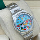 Rolex Oyster Perpetual 31 Watch - Domed Bezel - Turquoise Blue Celebration Motif Index Dial - Oyster Bracelet - 277200