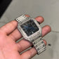 Cartier Santos Iced Out Blue Dial
