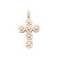 14k Circle Rose Diamond Cross With 2.76 Carats Of Diamonds #20346