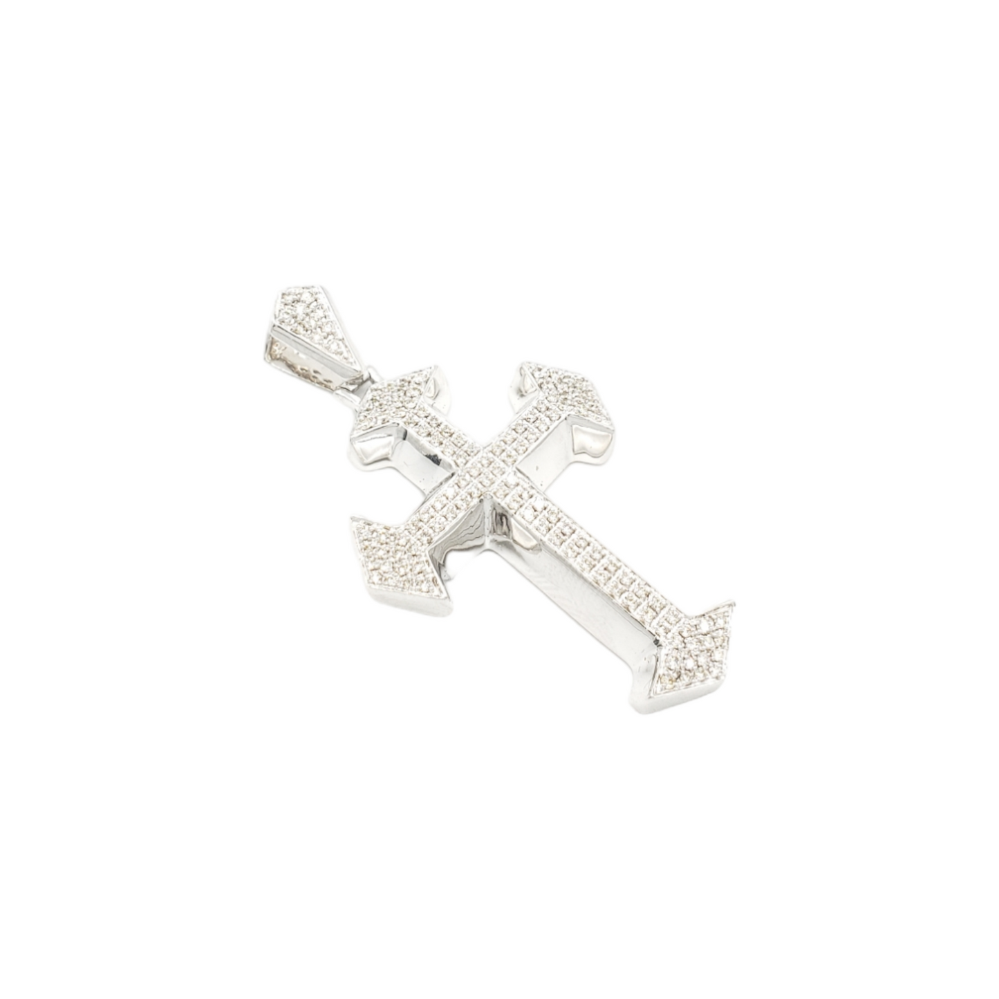 14k Arrow Diamond Cross With 0.71 Carats Of Diamonds #16157