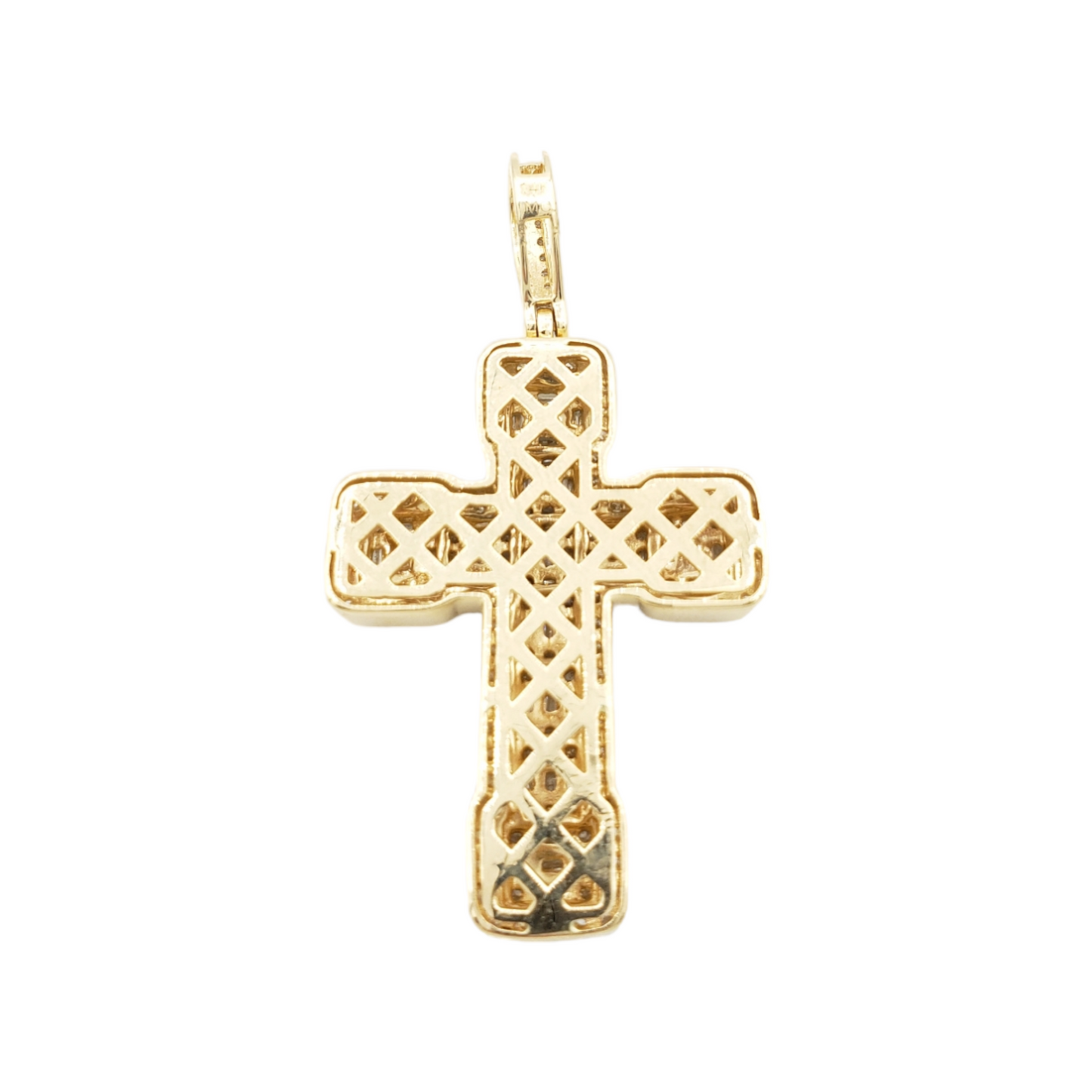 2.0 14k Diamond Cross With 1.95 Carats Of Diamonds #24207