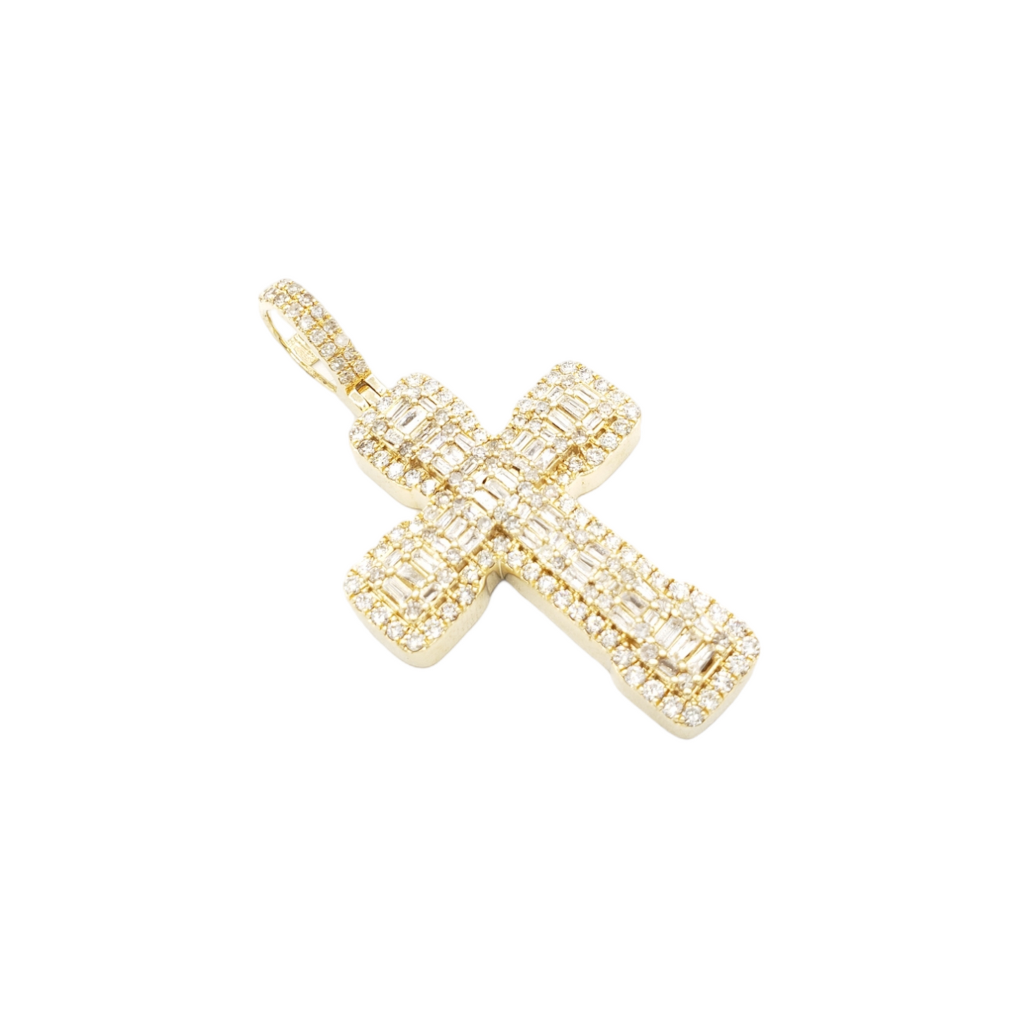 2.0 14k Diamond Cross With 1.95 Carats Of Diamonds #24207