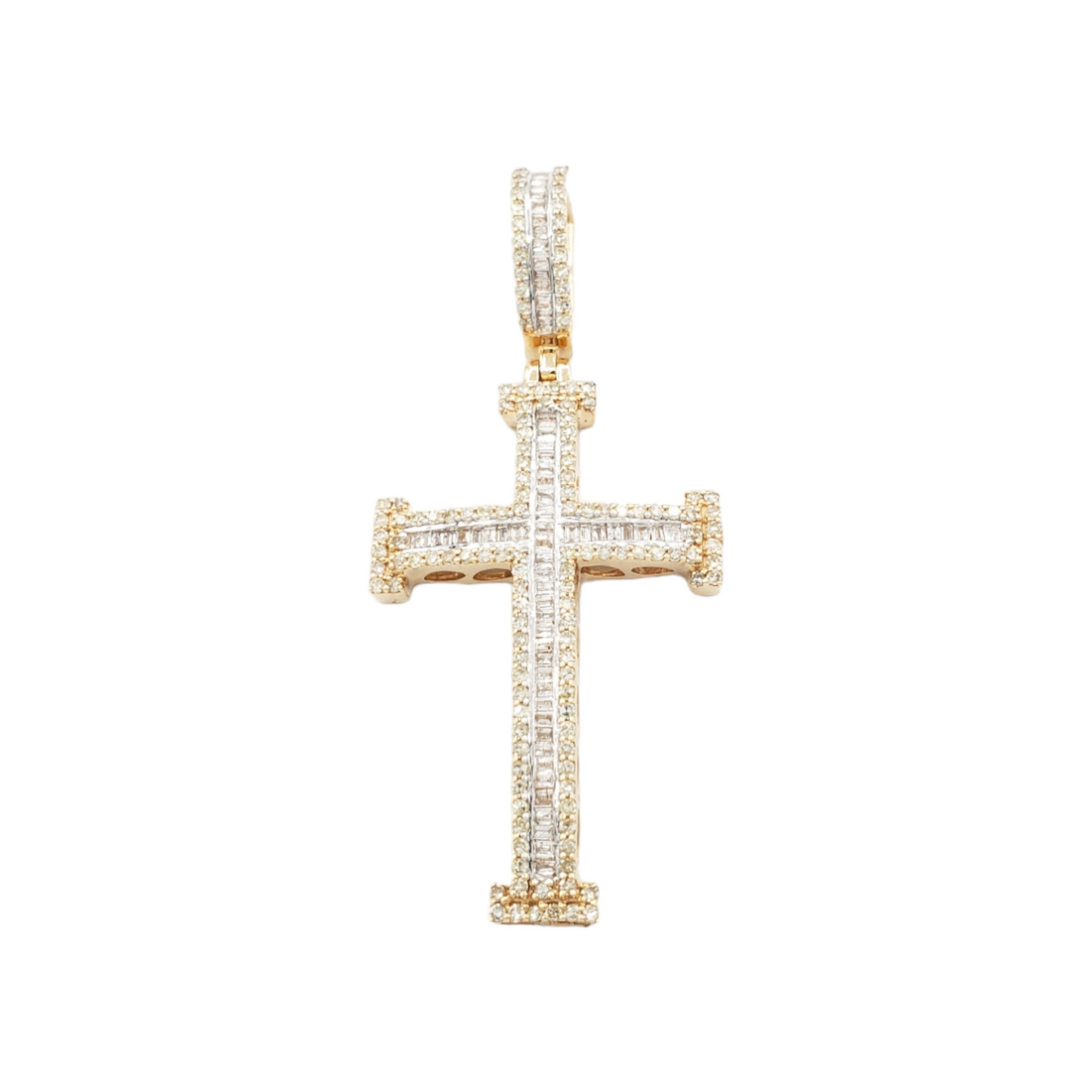 2.0 14k Diamond Cross With 1.31 Carats Of Diamonds #24047