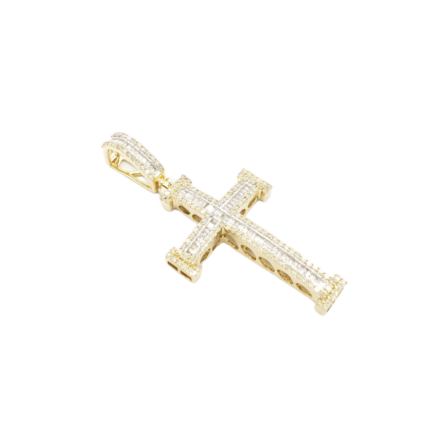 2.0 14k Diamond Cross With 1.31 Carats Of Diamonds #24047