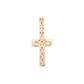 2.0 14k Two Row Diamond Cross With 1.34 Carats Of Diamonds #15659