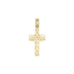 2.0 14k Two Row Diamond Cross With 1.34 Carats Of Diamonds #15659