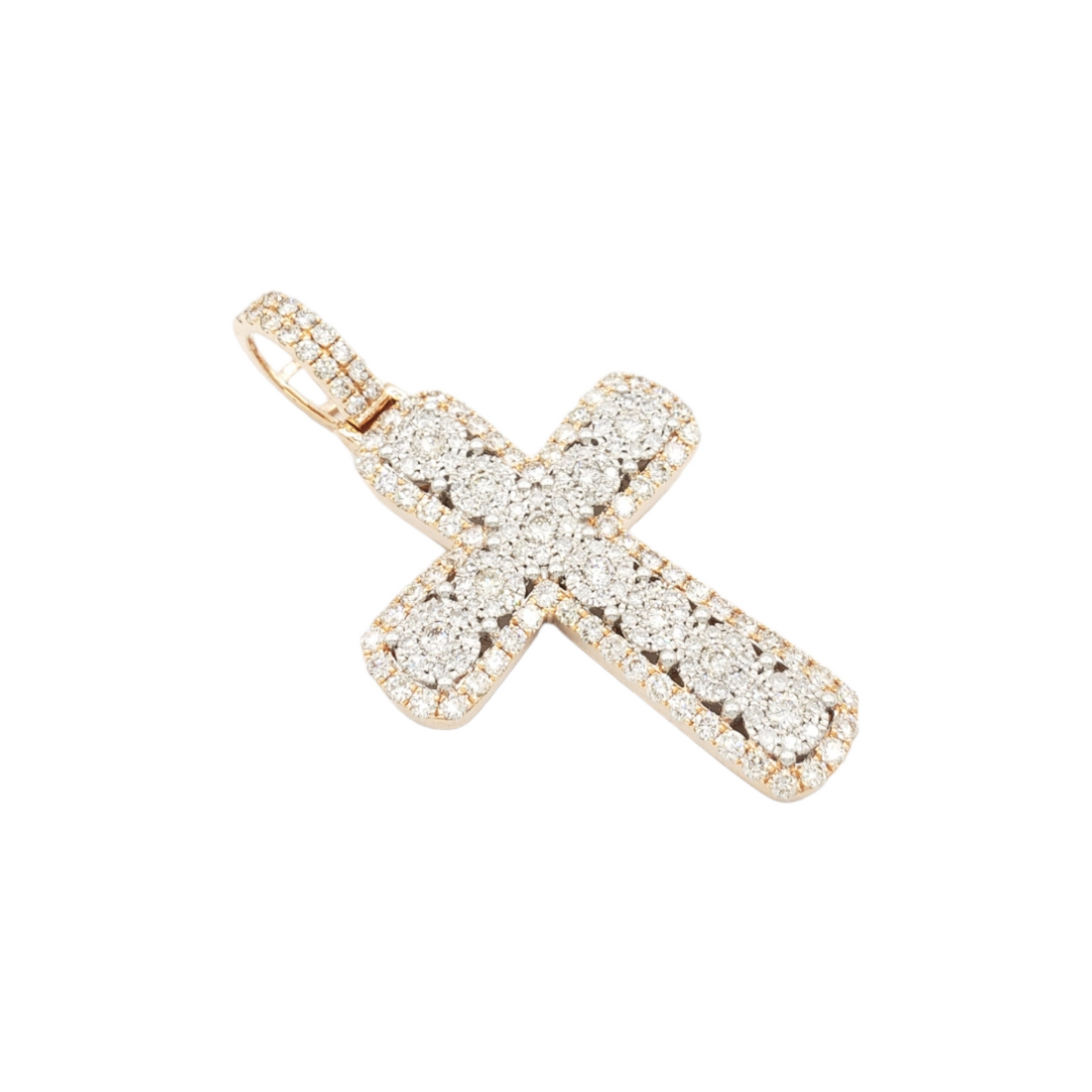 14k Diamond Cross With 2.90 Carats Of Diamonds #11311