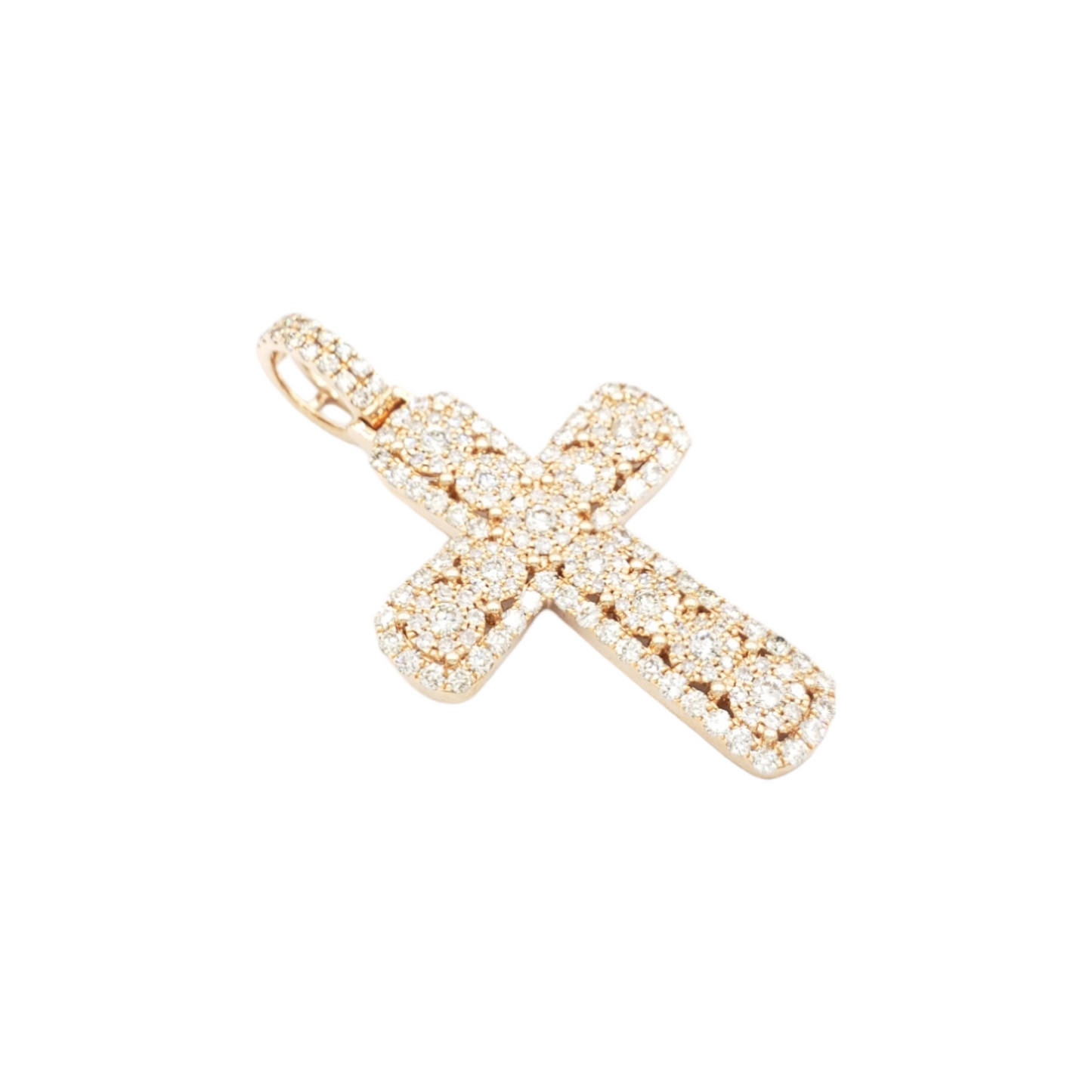 14k Diamond Cross With 2.90 Carats Of Diamonds #11311