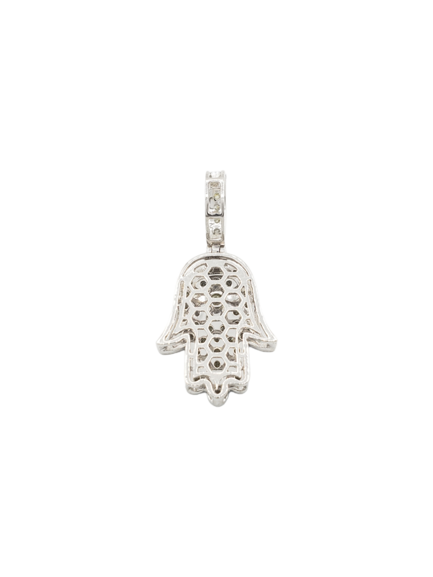 14k Eye Diamond Hamsa With 0.84 Carats Of Diamonds #13878