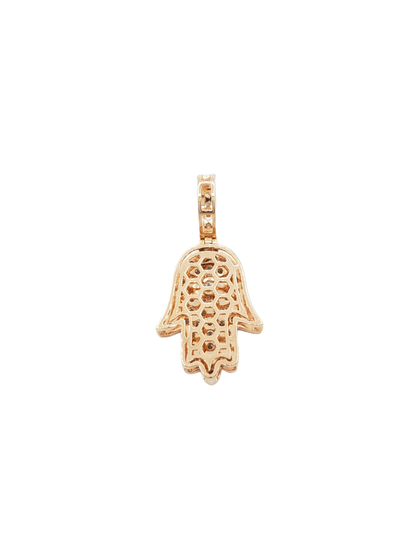 14k Eye Diamond Hamsa With 0.84 Carats Of Diamonds #13878