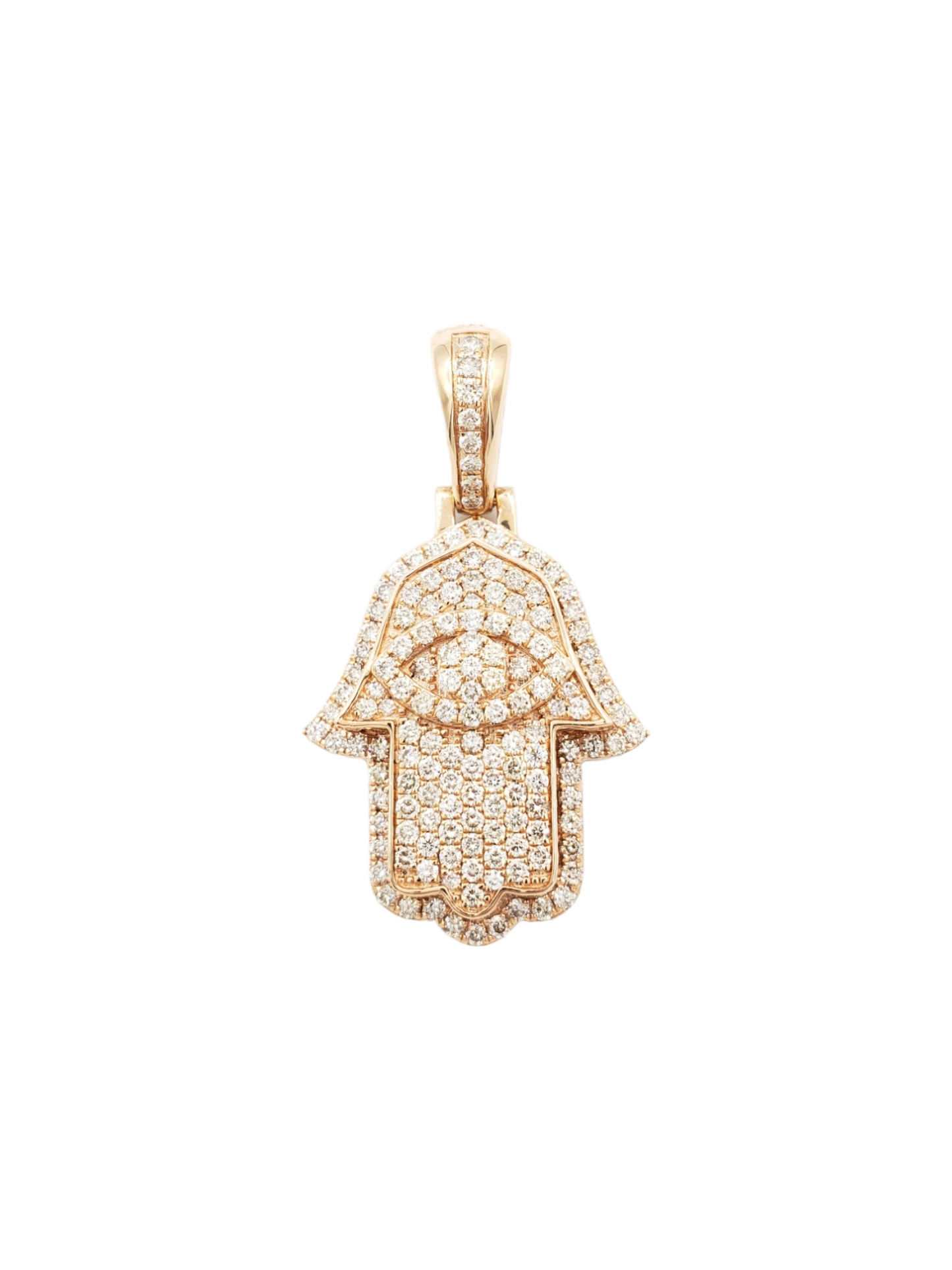 14k Eye Diamond Hamsa With 1.91 Carats Of Diamonds #10864