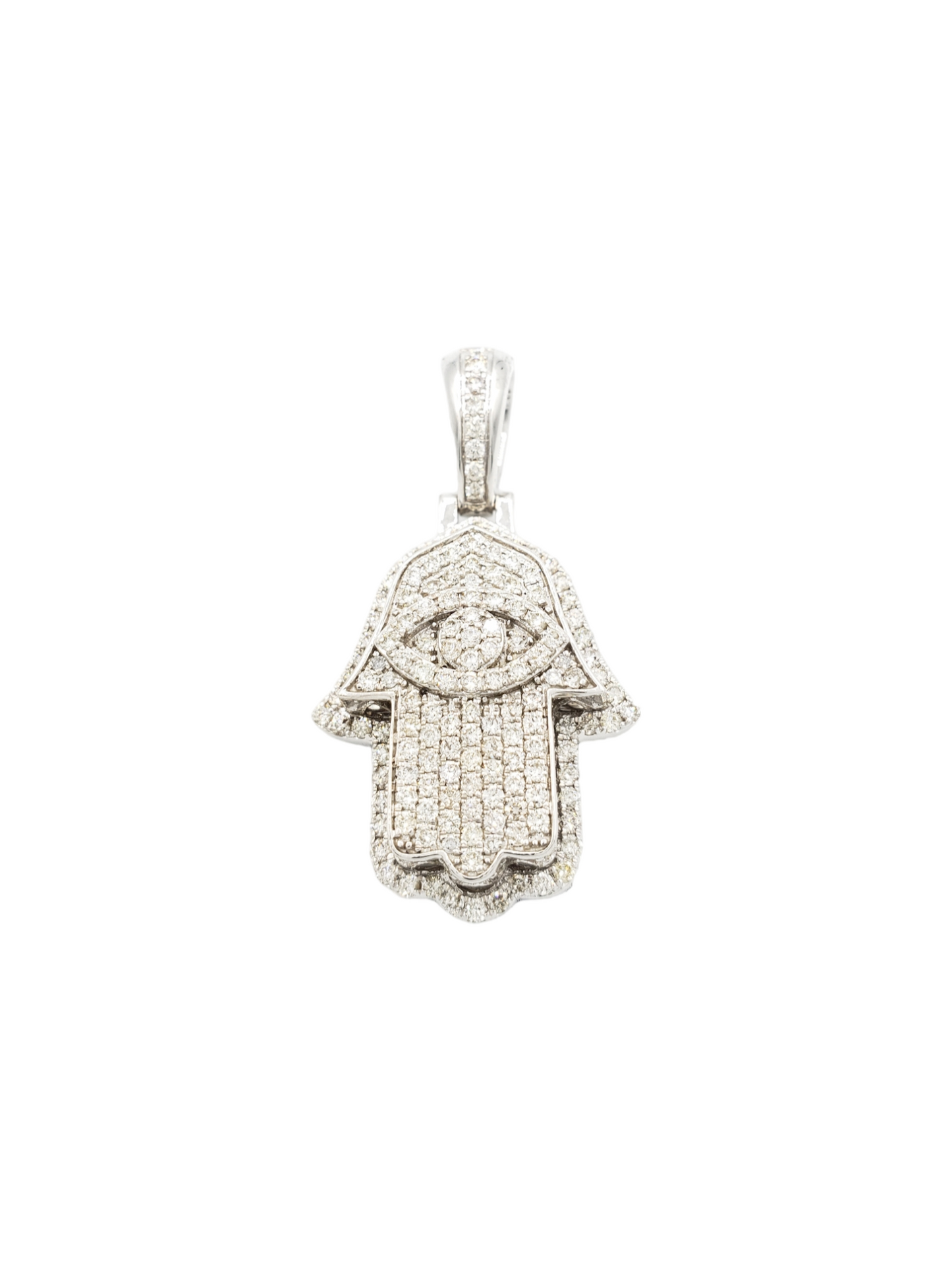 14k Eye Diamond Hamsa With 1.91 Carats Of Diamonds #10864